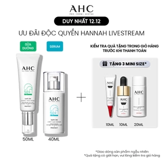 [AHCxĐộc quyền HANNAH] Serum/ Sữa dưỡng Chống nắng Lành Tính AHC SAFE ON 40ML/ 50ML