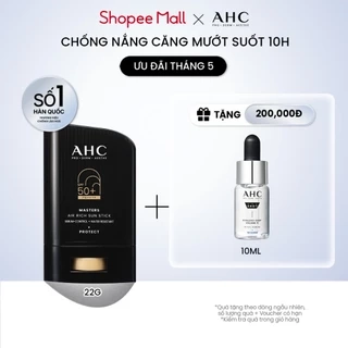Sáp Chống Nắng AHC phổ rộng kiềm dầu suốt 24H Masters Air Rich Sun Stick 22g