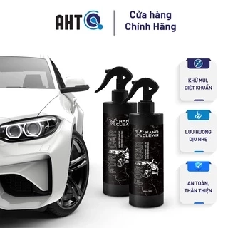 Chai xịt diệt khuẩn khử mùi xe ô tô, khử mùi xe hơi Nano Xclean For Car 500ml-Khử mùi Say xe, Hải Sản, Ẩm mốc