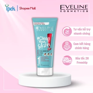 Gel rửa mặt sạch sâu ngừa mụn Eveline 3 trong 1 Clean Your Skin 200ml