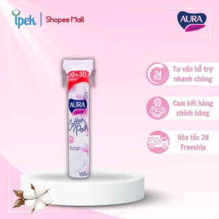 Bông Tẩy Trang Aura Beauty Cotton Pads 150 Miếng