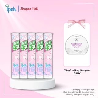 Combo 5 gói bông tẩy trang Ipek siêu mềm mịn 80 miếng (5 gói * 80 miếng)