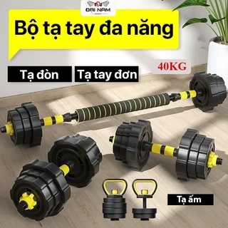 Bộ Tạ Đa Năng 40kg Lắp Ghép Điều Chỉnh 5 Trong 1 Chính Hãng Đại Nam Sport + Tặng Găng Tay Và Kìm Bóp
