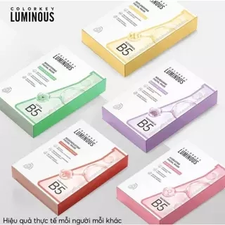 1 Hộp 10 Miếng Mặt Nạ Giấy COLORKEY LUMINOUS Vitamin B5 Hỗ Trợ Phục Hồi 25ml/miếng