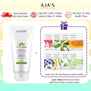 Sữa rửa mặt BABE Stop Akn Purifying Cleansing gel cho da dầu mụn 200ml - AJAS SKINLAB