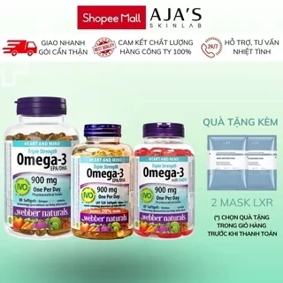 Viên Uống Omega3, Viên Uống Dầu Cá Hỗ Trợ Sức Khỏe Webber Naturals Triple Strength Omega-3 / Omega-3 With CoQ10