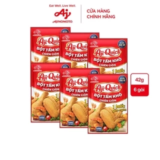Combo 6 Gói Aji-Quick® Bột Tẩm Khô Chiên Giòn 42g/Gói