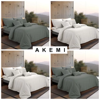 Bộ ga kèm Vỏ chăn Akemi Tencel Accord Lyocell Matera và Mosiya, gồm 6 món (Super King / King / Queen)
