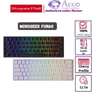 Bàn phím cơ MonsGeek FUN60 Max SP White / Black Akko Glare Magnetic Switches 8K