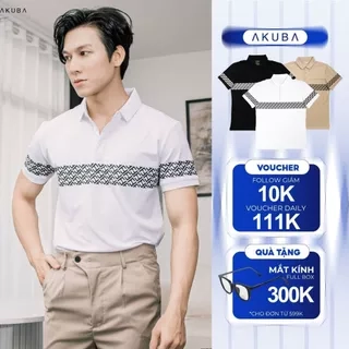 Áo polo nam cao cấp AKUBA vải cá sấu thoáng mát, mềm mại, form slimfit | 01J0606