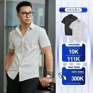 Áo Sơ Mi Nam Vải Cotton AKUBA Tay Ngắn Năng Động Dáng Slimfit | 02AP1170