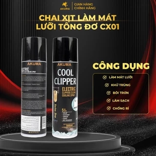 Chai Xịt Làm Mát Lưỡi Tông Đơ Akuma CX01 Blade Care - Dung Tích 300ml