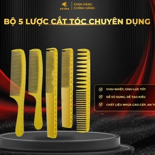 Combo Bộ 5 Chiếc Lược Cắt Tóc Chuyên Nghiệp, Lược Chải Bám Tóc, Lược Tạo Kiểu Tóc - Akuma.vn