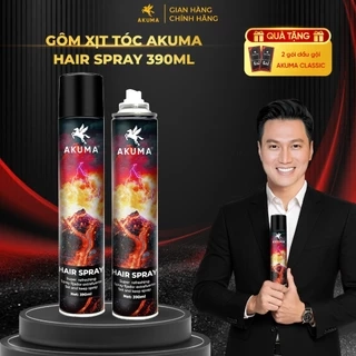 Gôm Xịt Giữ Nếp Tóc AKUMA HAIR SPRAY 390ml Hương Nước Hoa Chính Hãng Akuma