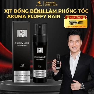 Xịt bồng bềnh AKUMA FLUFFY HAIR 120ml - Làm phồng tóc, kiềm dầu ngăn ngừa bết tóc, dùng cho cả nam và nữ.