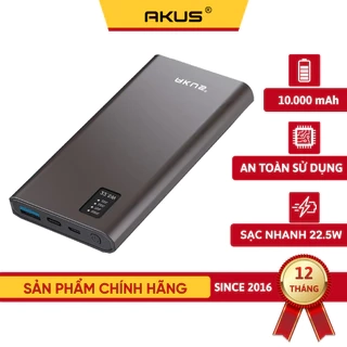 Sạc dự phòng 10000 mah sạc nhanh 22.5W AKUS DP260 - Hàng chính hãng