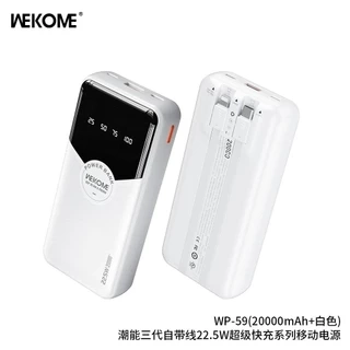 Sạc dự phòng 20000 mAh WEKOME WP59 - HÀNG CHÍNH HÃNG