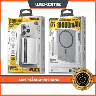 Sạc dự phòng sạc nhanh wekome WP81 10000 mAh hỗ trợ sạc không dây