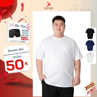 Áo Thun Nam Bigsize 80-140kg AKYOO Cao Cấp, Chất Liệu Cotton Co Giãn, Thoáng Mát - AT TRON