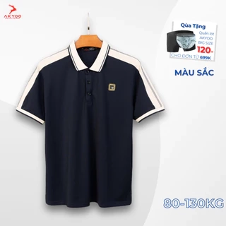Áo Thun Polo Nam Bigsize 80-140kg AKYOO Chất Liệu CVC Cao Cấp - PL X THAN