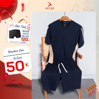Bộ Thun Bigsize Nam 80-140kg,Cao Cấp, Chất Liệu Cotton Co Giãn, Thoáng Mát, Akyoo Bigsize Nam - SET BO THAN