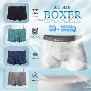 Quần Lót Nam Boxer Bigsize Size Hoạ Tiết XL Đến 6XL AKYOO ,Mỏng Nhẹ Co Giãn Thoải Mái Thông Thoáng