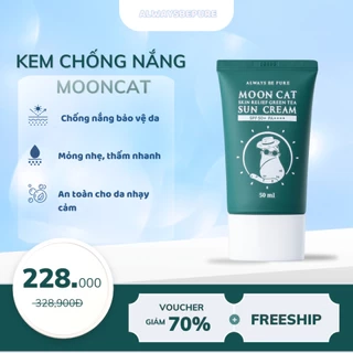 Kem chống nắng dịu nhẹ ALWAYS BE PURE Moon Cat Skin Relief Green Tea Sun Cream SPF 50+/ PA++++
