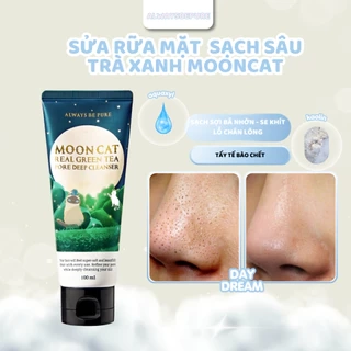 Sữa rửa mặt trà xanh MoonCat [AlwaysbePure] 100ml - Sạch sâu, se khít lỗ chân lông, kiểm soát dầu, giảm mụn