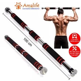 AMALIFE Thanh Tập Xà Đơn Treo Tường Gắn Cửa Tùy Chỉnh Dài Từ 62-120cm Tập Gym Thể Thao Tăng Cường Cơ Bắp Tại Nhà