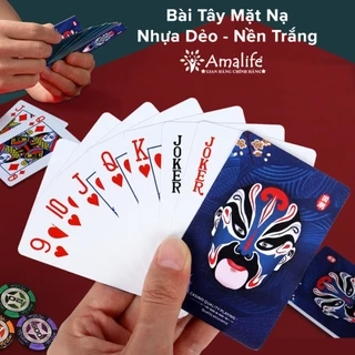 Bài Tây Mặt Nạ Siêu Đẹp Nhựa Dẻo – Nền Trắng, Đen Chống Thấm Nước, Chống Gấp Poker Sáng Tạo Độc Lạ Chính Hãng Amalife