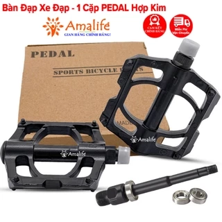 Bàn Đạp Pedal Xe Đạp Thể Thao Địa Hình Hãng Amalife – 2 Chiếc Pedan Hợp Kim Thép Nhôm Chắc Chắn Chống Trượt