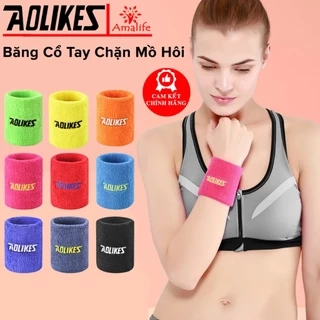 Băng Đeo Cổ Tay Chặn Lau Mồ Hôi Thể Thao 8cm Hãng Aolikes Tập Tennis Tập Cầu Lông Bóng Đá Bóng Bàn AL0235