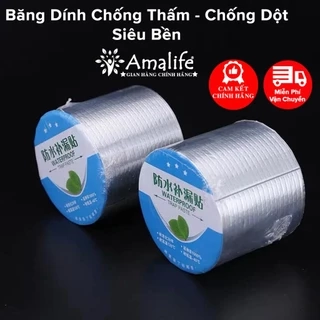 Băng Keo Siêu Dính Đa Năng, Băng Dính Chống Thấm, Chống Dột Dán Được Trên Mọi Bề Mặt Chọn Size Hãng Amalife