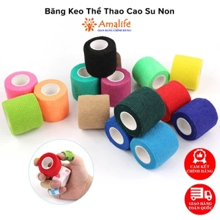 Băng Keo Thể Thao Y Tế Quấn Cổ Chân, Cổ Tay Cao Su Non Tự Dính Đá Bóng, Chống Chấn Thương Chính Hãng Amalife