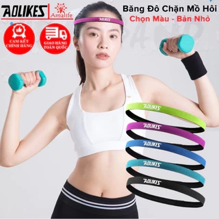 Băng Đô Thể Thao Chặn Mồ Hôi Trán Nam Nữ Headband AL2101 Bản Nhỏ Co Giãn Chống Trượt Tập Thể Thao Chính Hãng Aolikes