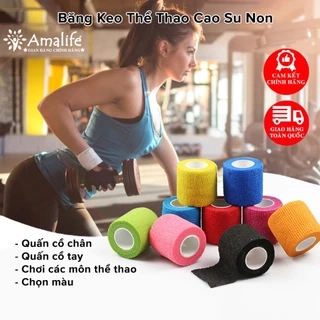 Băng Quấn Cổ Chân, Cổ Tay Các Khớp Chơi Thể Thao Bằng Cao Su Non Tự Dính Đá Bóng, Chống Chấn Thương Chính Hãng Amalife