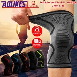 Bó Gối Đai Bảo Vệ Đầu Gối, Khớp Gối Đàn Hồi Đa Chiều Thể Dục, Chạy Bộ, Đạp Xe, Bóng Đá AL7718 Chính Hãng Aolikes