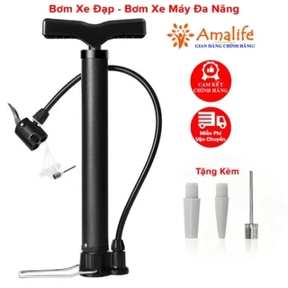 Bơm Xe Đạp, Bơm Xe Máy Cầm Tay Nhỏ Gọn Cơ Động Van Pháp Mỹ - Bơm Đa Năng Nhỏ Gọn BCT1 Chính Hãng Amalife