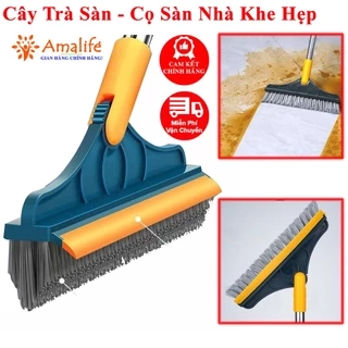 Cây Chổi Cọ Sàn Nhà Vệ Sinh Amalife Thông Minh, Bàn Chải Chà Sàn Nhà Tắm, Gạt Nước Đa Năng Cán Nhôm Cọ Khe Hẹp Góc Tường