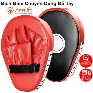 Đệm Tập Đấm Bốc Bọc Da PU Chọn Màu – Đích Đấm Xỏ Tay, Pad Đấm Tập Võ Thuật MuayThai MMA Đích Tay Gấu Chính Hãng Amalife
