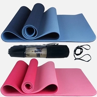 Thảm Tập Yoga 2 Lớp Cao Cấp - Chọn Độ Dày - Có Kèm Dây Và Túi Đựng Chuyên Dụng Chính Hãng Amalife
