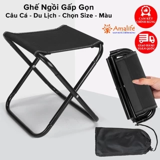 Ghế Gập Gọn Đút Túi Quần, Ghế Câu Cá, Ghế Đi Du Lịch, Cắm Trại, Ghế Mini Ngồi Chờ Tàu Hỏa Gấp Gọn Chính Hãng Amalife