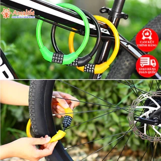 Khóa Xe Đạp Thể Thao Chống Trộm Nhỏ Gọn 40cm – Chọn Màu – Bộ Khóa Xe Máy 4 Số Treo Yên Xe Bỏ Cốp Xe Chính Hãng Amalife