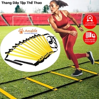 Thang Dây Chơi Thể Thao Dài 3m 6m Nối Dài Thêm, Thang Dây Tập Đá Bóng Tập Thể Lực, Võ Thuật, Gym Chính Hãng Amalife