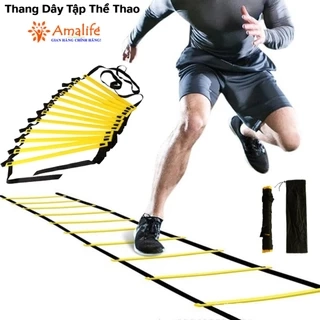 Thang Dây Tập Luyện Thể Thao Thể Lực Tốc Độ - Thang Dây Tập Đá Bóng Đá Banh, Võ Thuật Gym Dài 3m – 6m Chính Hãng Amalife
