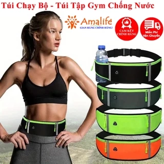 Túi Đeo Bụng Chạy Bộ Chống Nước, Túi Bao Tử Đai Đeo Bụng Để Điện Thoại Tập Gym Thể Thao Nhiều Ngăn Nam Nữ Hãng Amalife