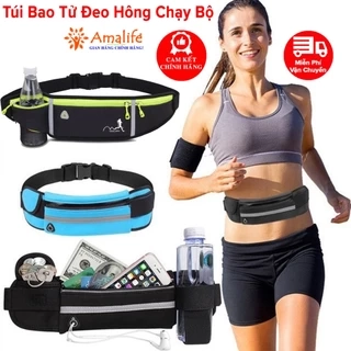 Túi Đeo Hông Bụng Chạy Bộ, Đai Đeo Điện Thoại Bao Tử Tập Gym, Tập Thể Thao Nhiều Ngăn Nam Nữ Chống Nước Hãng Amalife