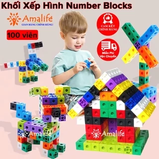 Xếp Hình Numberblocks Đồ Chơi Toán Học Thông Minh Trí Tuệ Cho Bé Linking Cube 100 Viên Chính Hãng Amalife