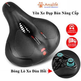 Yên Xe Đạp Địa Hình Siêu Êm Bọc Da PU, Thông Khí, Đàn Hồi Chống Sốc Phù Hợp Với Mọi Loại Xe Địa Hình Chính Hãng Amalife