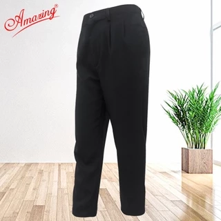 Quần dài lưng chun học sinh Amazing, phong cách Baggy, Unisex, dây kéo trước,có 2 ly,size từ 20-85kg